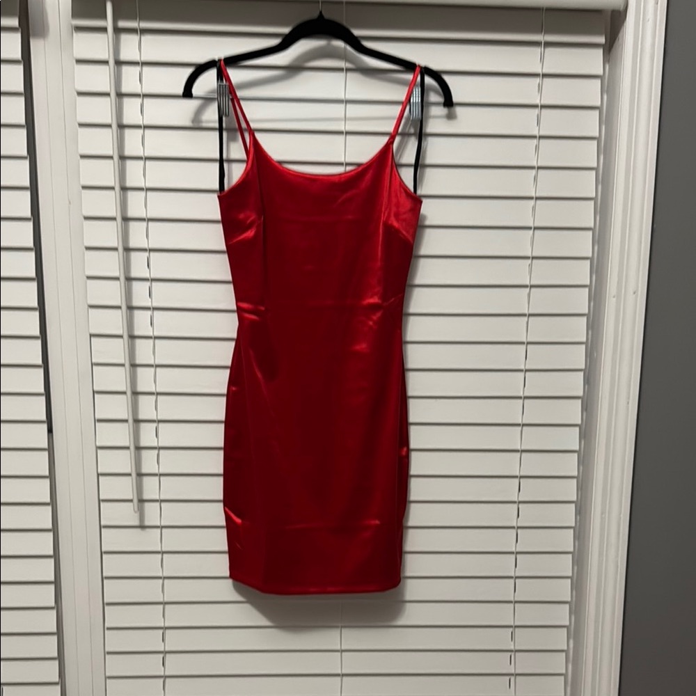 Red Satin Dress
